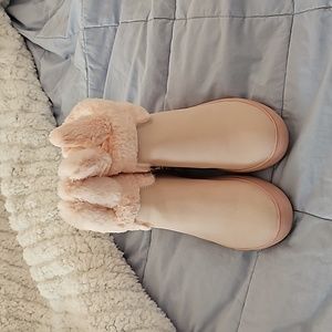Furry Bunny Pink Winter Boots